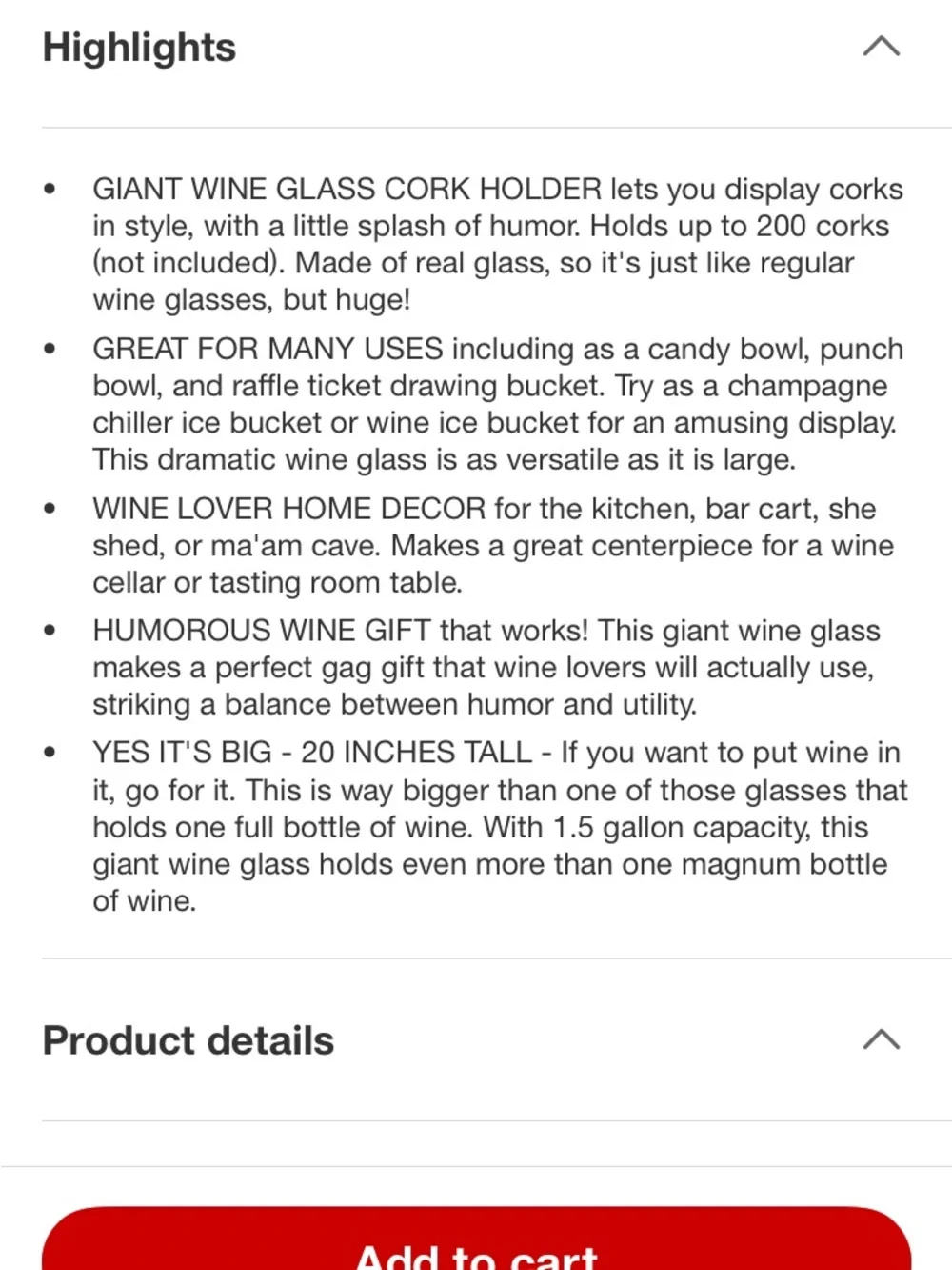 Target massive wine